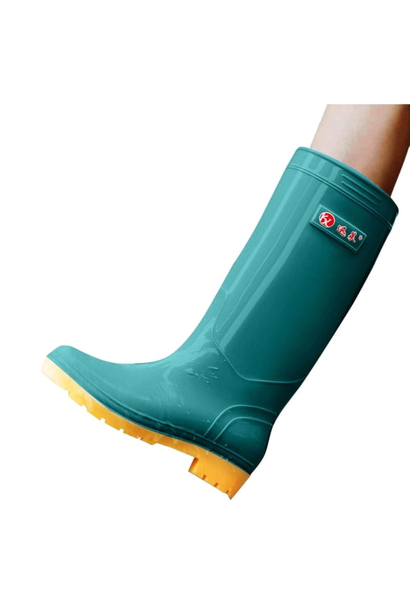 Women's Fashion Casual High Kitchen Cleaning Rain Boots Rain Boots for Women and Men Waterproof Rubber Boots Tall Knee High Rain Boots Comfortable Garden Boots No-Slip Rain Shoes