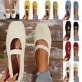 thumbnail image 1 of Vibrex Women's Fashion Casual Spring And Summer Beach Versatile Round Head Hollow Flying Woven Breathable Flat Shoes Women's Sandals For Travel, Daily, Vacations, Part, Dates, Work_White_6, 1 of 6