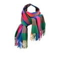 thumbnail image 1 of Vibrex Women's Fashion Scarves Long Shawl Winter Thick Warm Knit Large Plaid Scarf Women's Fringe Scarf Winter Scarf for Women Windproof Warm Tassel Scarves Plaid Long Shawl for Cold Weather, 1 of 5
