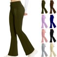 thumbnail image 1 of Vibrex Women's Flare Yoga Pants High Waisted Flared Leggings Workout Leggings Solid Color Yoga Pants for Women Wide Leg Pants Woman Stretchy Work Pants for Yoga Workout Elastic Fitness Sports Pants, 1 of 7