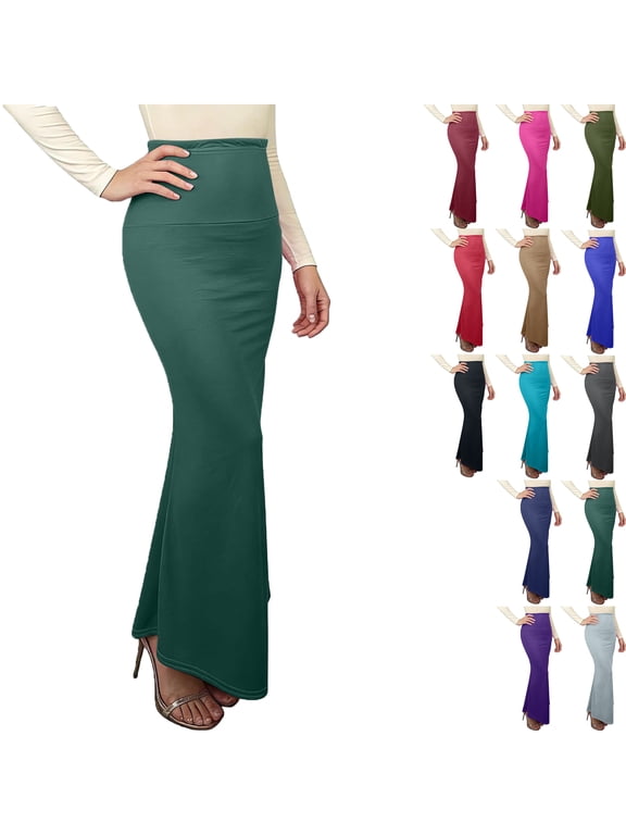 Women's Long Pencil Skirt High Waisted Summer Bodycon Tight Maxi Skirts Women Solid Stretchy Bodycon Maxi Skirt for Elegant Casual Office Wear