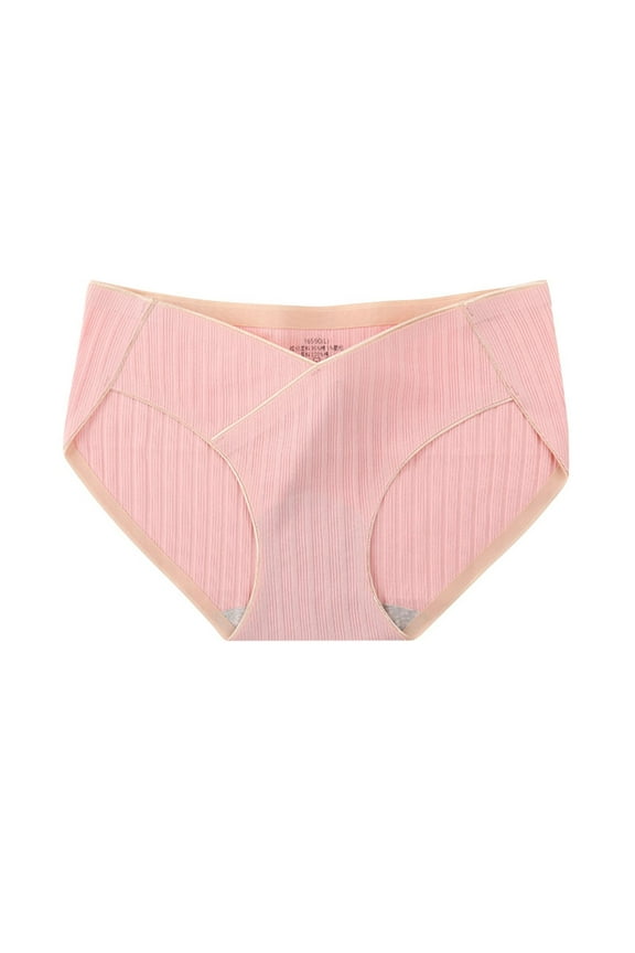 Women's Seamless Underwear No Show Stretch Panties Low-Rise Solid Color Cotton Period Underwear for Women