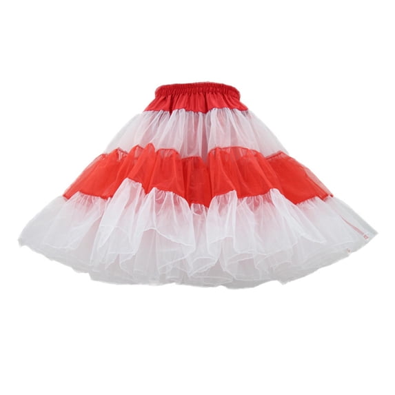 Vibrex Women's Skirt Women's Color Block Mesh Tutu Skirt, Fluffy Skirt, Party Skirt, Ballet Skirt Perfect For Dancing,Dating,Dinners,Travel And Vacations_White_Free Size