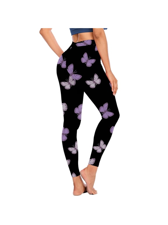 Womens Running Workout Yoga Leggings,Fashion Casual Women Printed Gradient Span Ladies High Waist Wide Leg Trousers Yoga Pants Long Pants Leggings Compression Pants