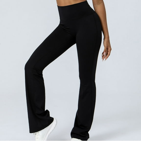 Vibrex Womens Running Workout Yoga Leggings,Women's High Waist Hip Lift Horn Yoga Pants Skinny Sports Dance Wide Leg Pants Leggings Compression Pants