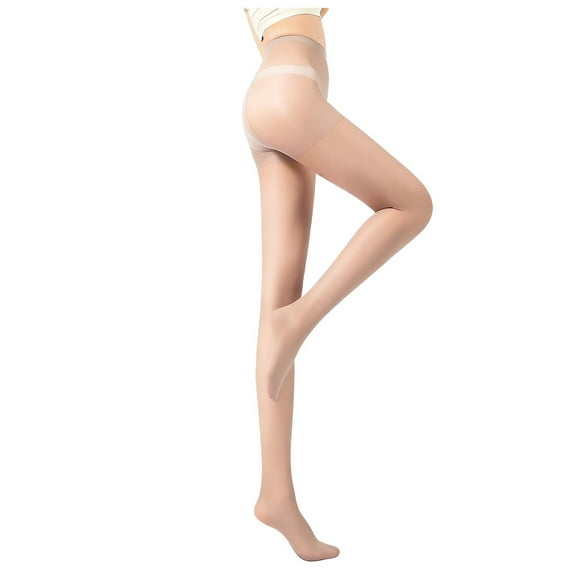 Vibrex Womens Sheer Tights Womens Fashion Solid Color Elastic Waist Regular Comfortable Leggings Stockings High Waist Sheer Tights for Women Control Top Pantyhose Tummy Control Stockings