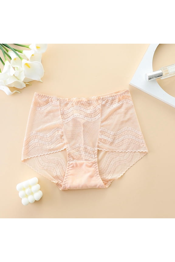 Womens Underwear Underwear French Thin Perspective Mesh Lace Underwear Cropping Hip Lifting Low Waist Underwear,Stretch Briefs,L-2XL