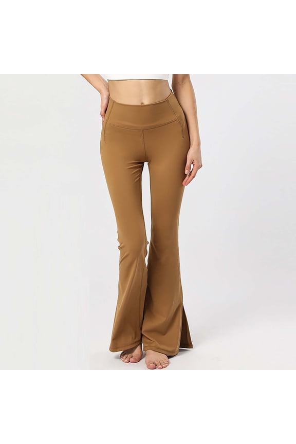 Yoga Pants for Women,Women's High Waist Hip Lift Flare Yoga Pant Sports Bifurcate Leggings Pants Leggings Compression Pants