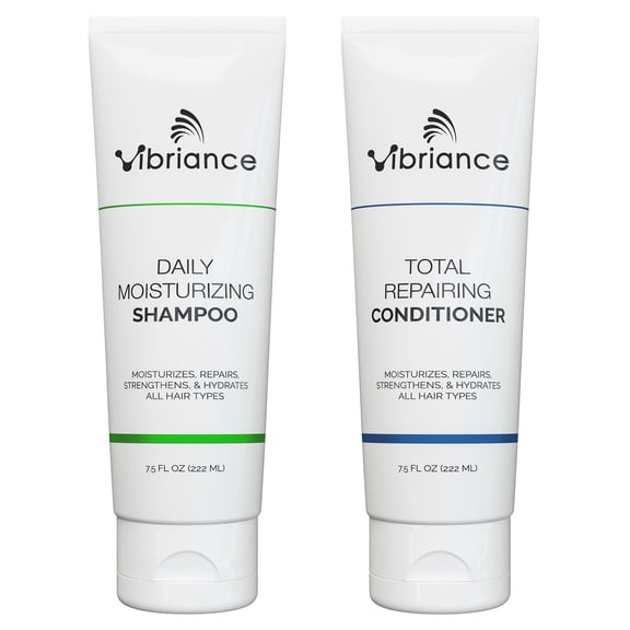 Vibriance Shampoo and Conditioner Set - Strengthening Wash Infused with Biotin for Dry, Damaged, Aging Hair - Deeply Hydrating, Moisturizing