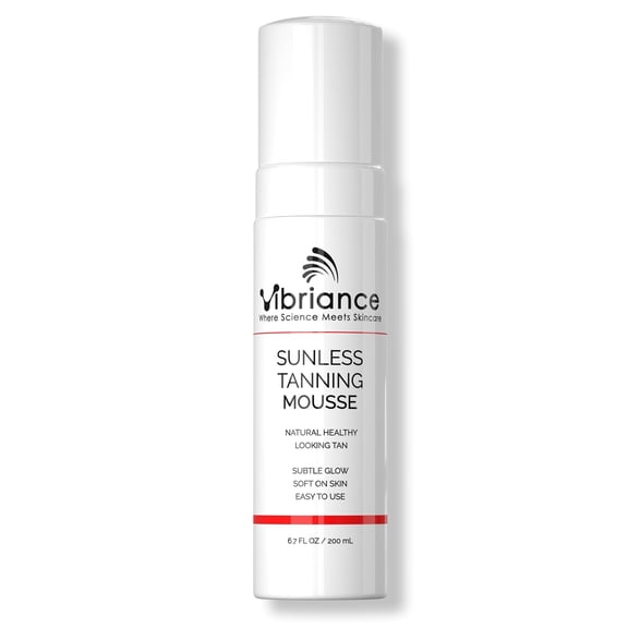 Vibriance Sunless Tanning Mousse for Mature Skin, Self Tanner for Women 50+, Golden Glow, Face and Body, Streak-Free, Buildable Color, Paraben-Free, Sensitive Skin, 6.7 fl oz