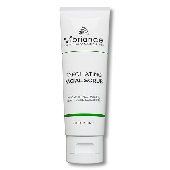 Vibriance Ultra-Gentle Face Scrub, 4 fl oz - Exfoliating Facial Wash Unclogs Pores - Sulfate and Paraben-Free Exfoliator For All Skin Types - Made with Natural Ingredients