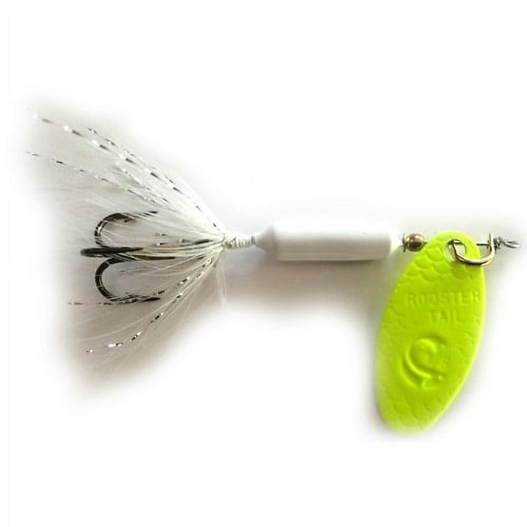 Vibric Rooster Tail, Inline Spinnerbait Fishing Lure, White