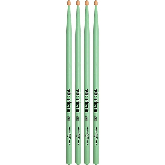 Vic Firth American Classic Seafoam Green Drum Sticks 2-Pack 5A Wood