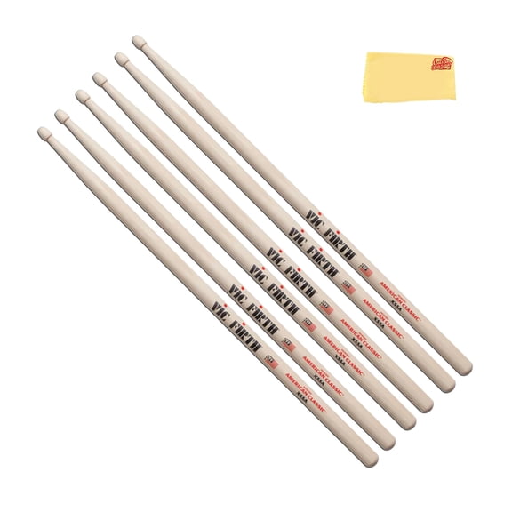 Vic Firth American Classic X55A Wood Tip Drumsticks - 3 Pack
