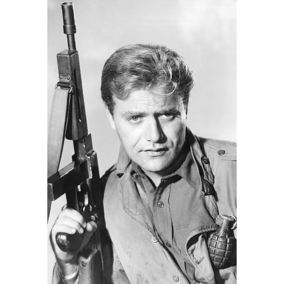 Vic Morrow Combat! 24x36 Poster Studio Portrait With Rifle