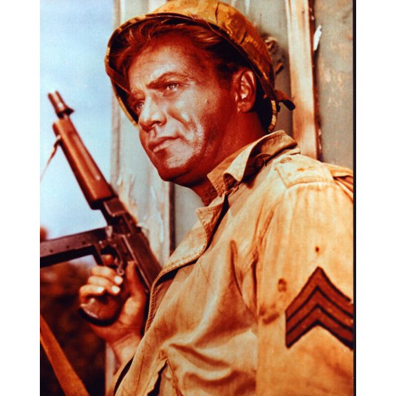 Vic Morrow Holding Gun In Combat! Photo Print (8 x 10) - Item # MVM70557