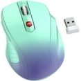 thumbnail image 1 of VicTsing 2.4G Wireless Mouse, Ergonomic Computer Mouse W/800-2400 DPI, 16 Months Battery, Auto-sleep Mode, Optical Gaming Mouse Compatible for PC Mac Chromebook (Green to Purple), 1 of 8