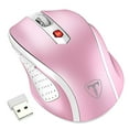thumbnail image 1 of VicTsing 2.4G Wireless Mouse, USB Cordless Computer Mouse W/800-2400 DPI, Ergo Grips, 16 Months Battery, Auto-sleep Mode, Portable for PC Mac Chromebook - Pink, 1 of 10