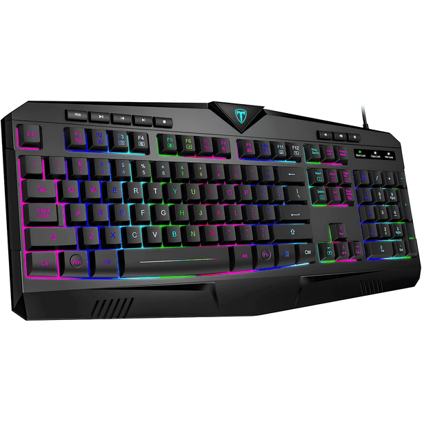 RGB Backlit Gaming Keyboard, Upgraded, Anti-Ghosting Keys, Wrist