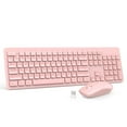 thumbnail image 1 of VicTsing Wireless Keyboard and Mouse Combo, 2.4GHz Ultra-Slim USB Keyboard Silent Mouse Set Compatible for Windows, PC, Laptop - Pink, 1 of 9