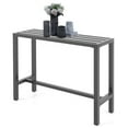 thumbnail image 1 of Vicamelia 48" Rectangular Counter Dining Table, Outdoor Metal Bar Table for Patio Backyard Poolside, Black, 1 of 7