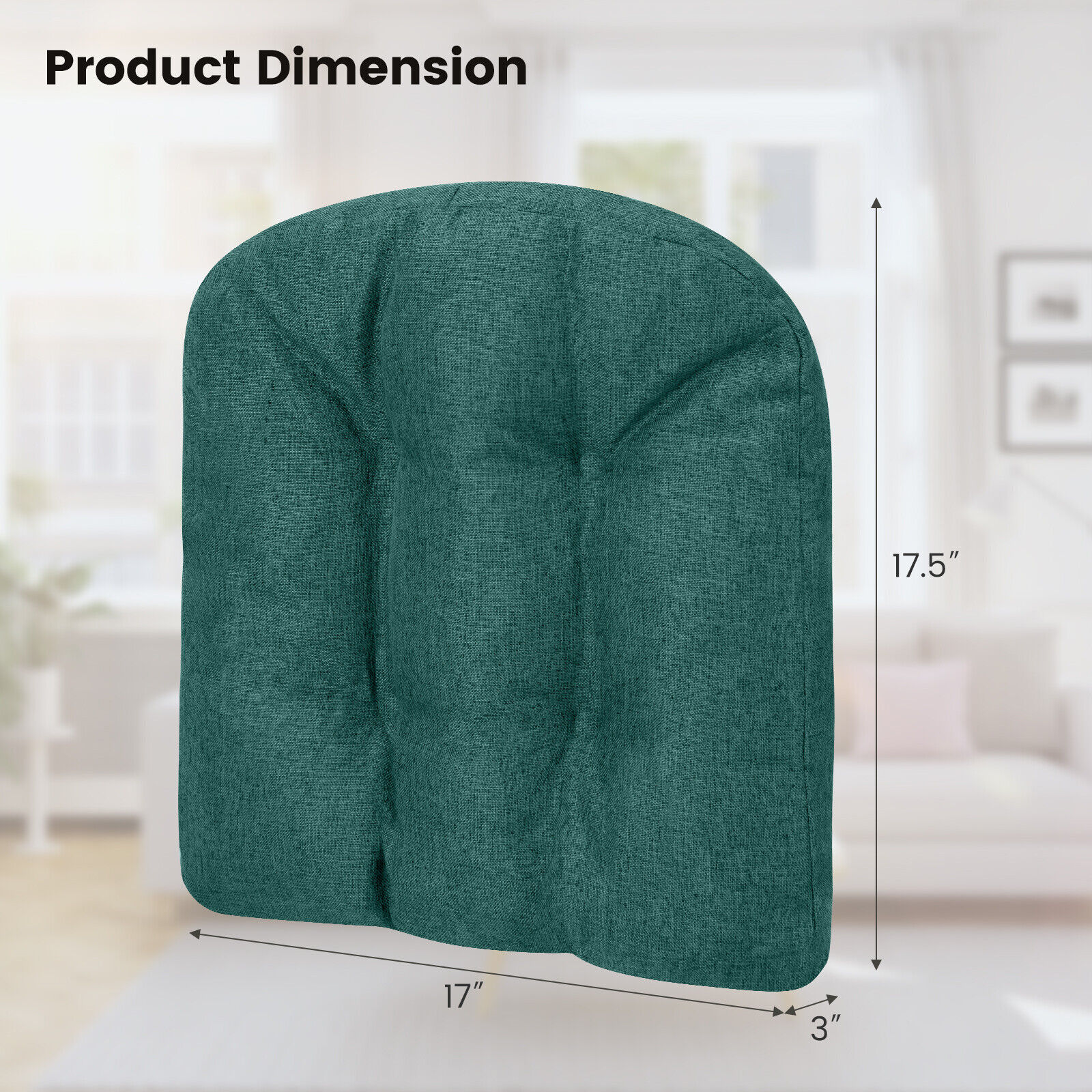 Vicamelia Premium UShaped Chair Cushions NonSlip Bottom Set of 4