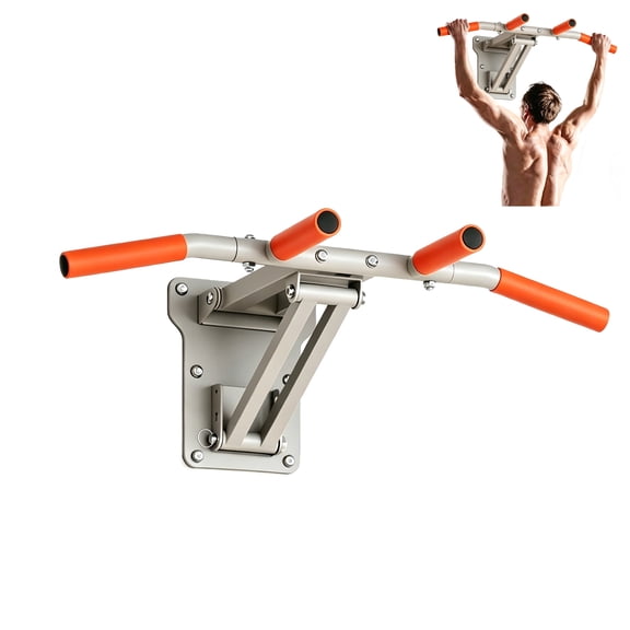 Vicamy Pull Up Bar Wall Mounted,Foldable Design for Home Gym Equipment,Installation of 6 Expansion Screws,5mm Thicken Mounting Plate,330LBS Load Capacity
