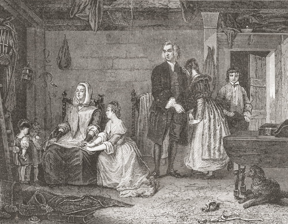 The Vicar Of Wakefield Reconciling His Wife To Olivia After The Painting By Gilbert Stuart Newton From Histoire Des Peintres Cole Anglaise Published 1867 Canvas Art - Ken Welsh Design Pics (16 x 12)