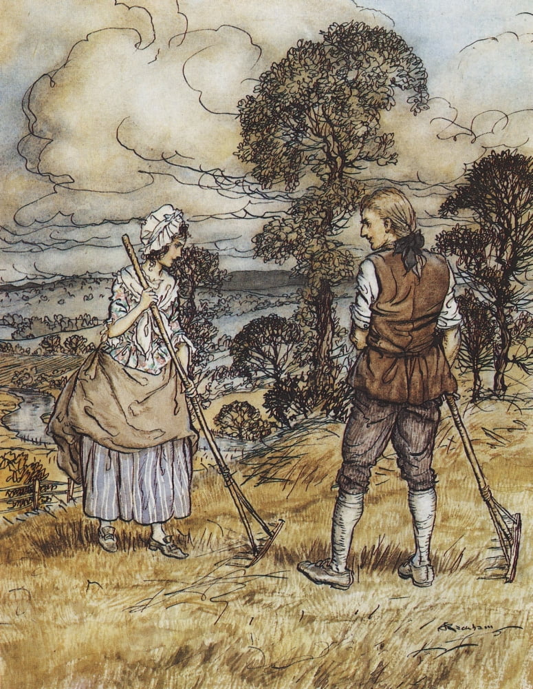 Vicar of Wakefield 1929 Attachment to daughter Canvas Art - A Rackham (24 x 36)
