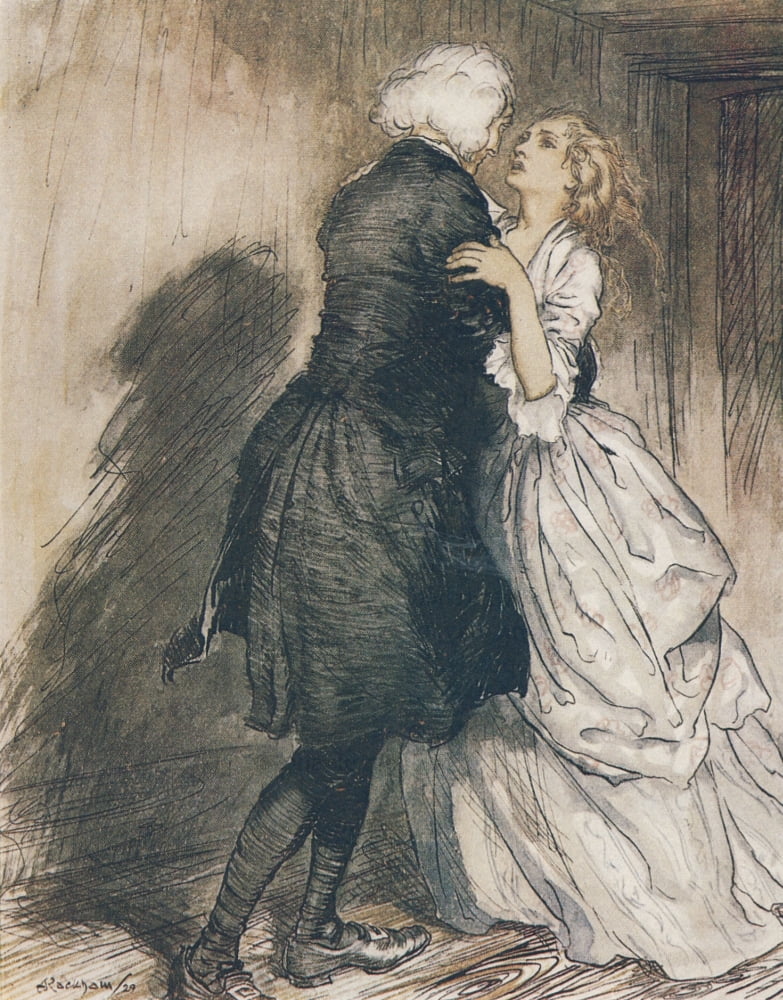 Vicar of Wakefield 1929 Dear forlorn wretch Canvas Art - A Rackham (18 x 24)