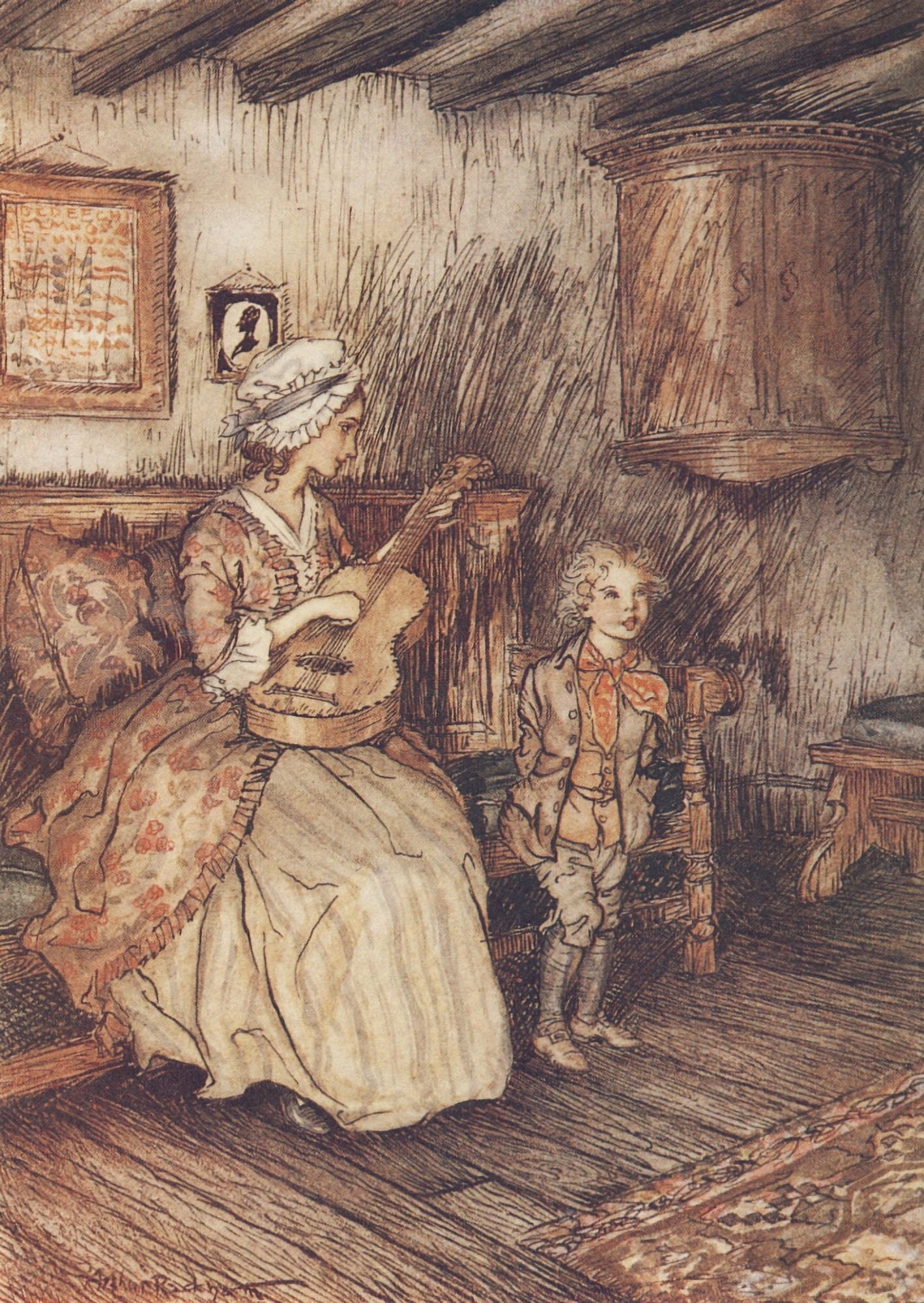 Vicar of Wakefield 1929 Elegy on death of a mad dog Canvas Art - A Rackham (24 x 36)
