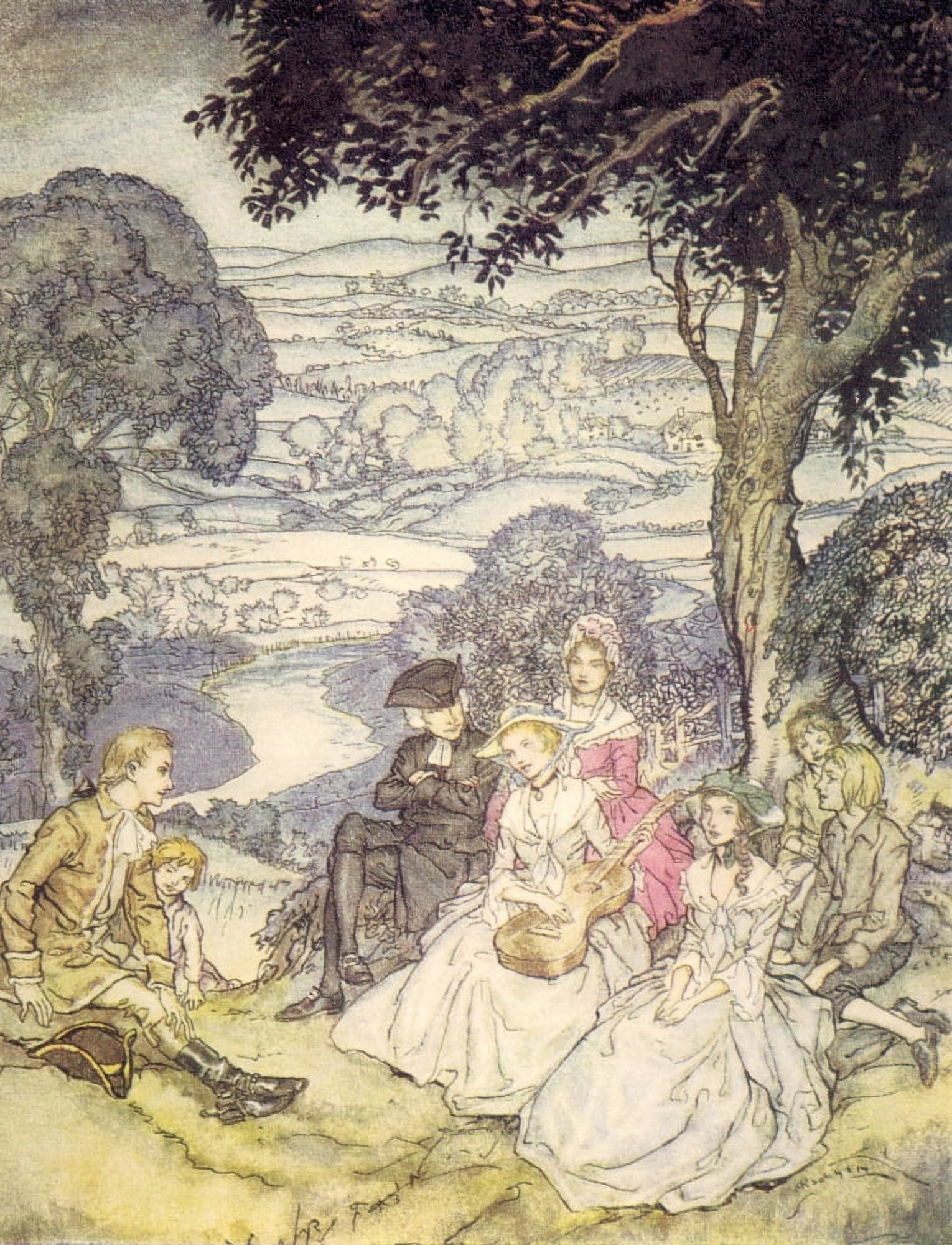 Vicar of Wakefield 1929 Favourite song of Drydens Canvas Art - A Rackham (24 x 36)
