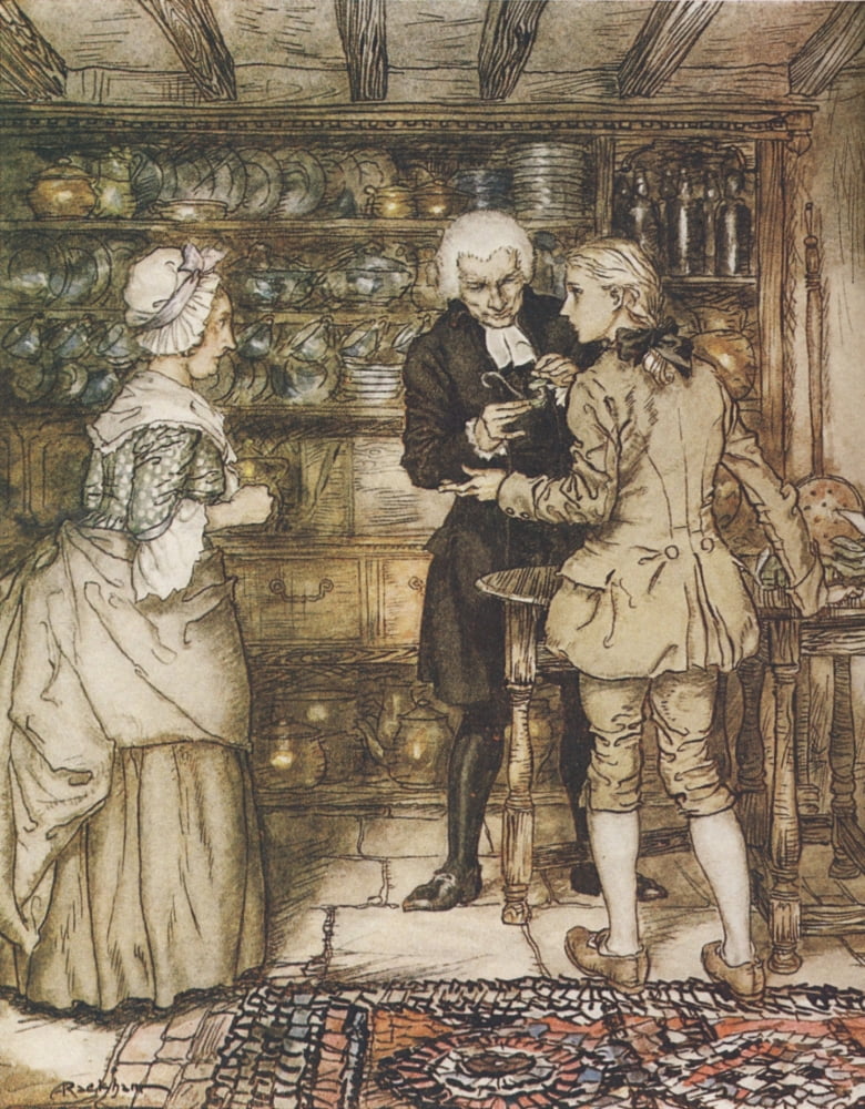 Vicar of Wakefield 1929 Gross of green spectacles Canvas Art - A Rackham (24 x 36)