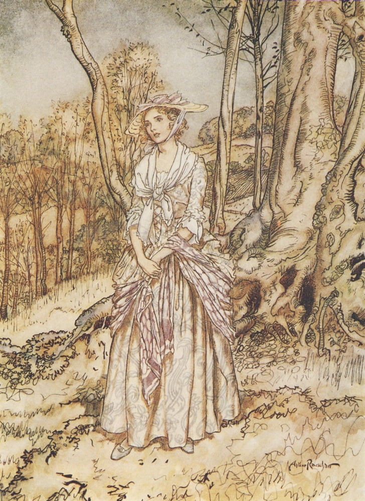 Vicar of Wakefield 1929 Melancholy air Canvas Art - A Rackham (24 x 36)