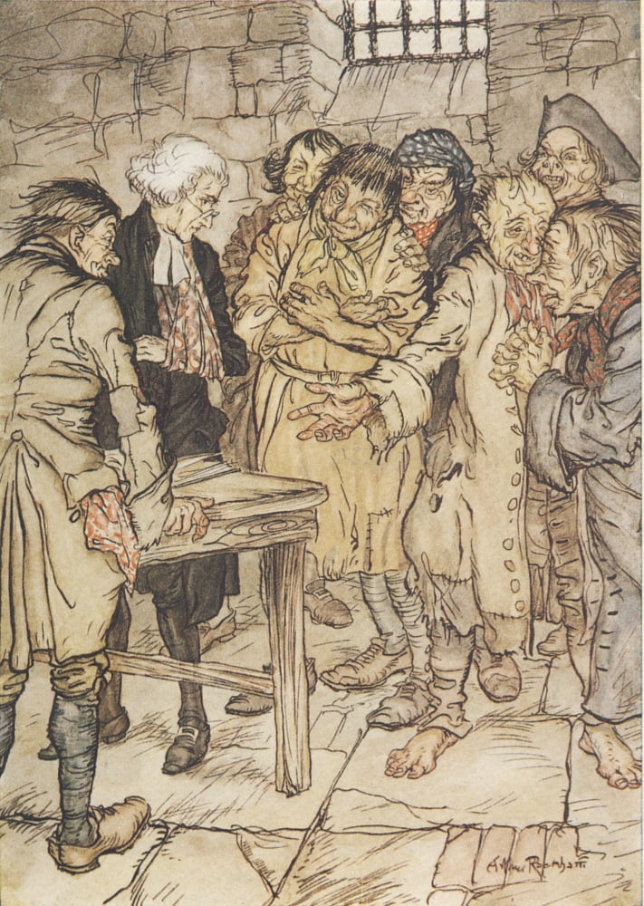 Vicar of Wakefield 1929 Prisoners very merry Canvas Art - A Rackham (24 x 36)