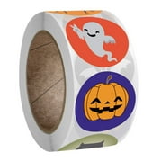 Vicbovo Halloween Decoration 1 Roll 500 Stickers Pack Halloween Stickers Label Decorations Suitable For Halloween Party Decoration