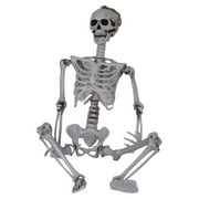 Vicbovo Halloween Skeleton Life Size Full Body Posable Joints Human Skeletons Creepy Halloween Skeleton Decor For Halloween Party House Supplies, 15.7"
