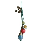 Vicbovo Pendant Decoration Ethnic Style Creative Handmade Long Ceramic Sweater Chain Ceramic Necklace Women's Accessories