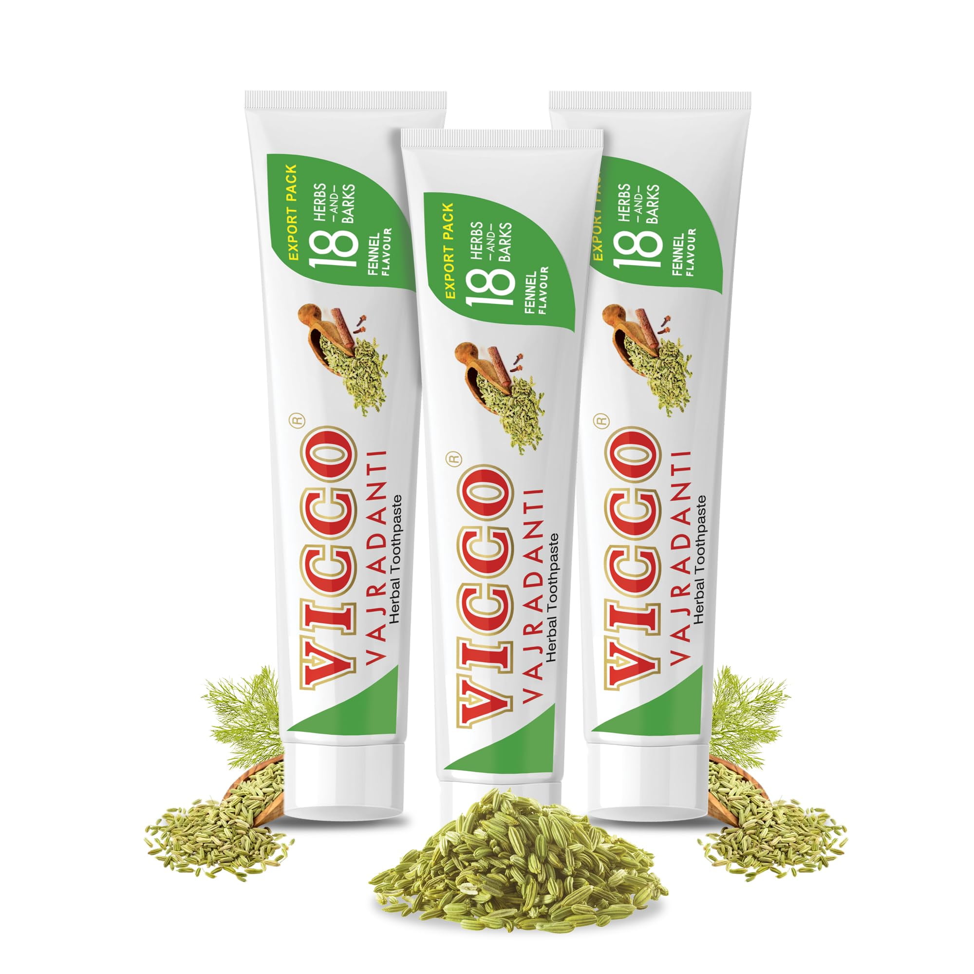 Vicco Vajradanti Herbal Toothpaste with Fennel Flavour - Contains 20 ...