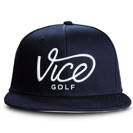 Vice Golf Crew Cap Blue - FLEX BRIM- Adjustable