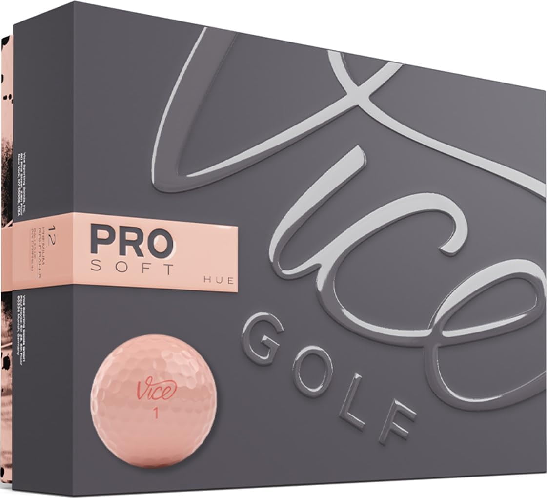 Vice Golf PRO Soft HUE Golf Balls Peach Parfait 12pack