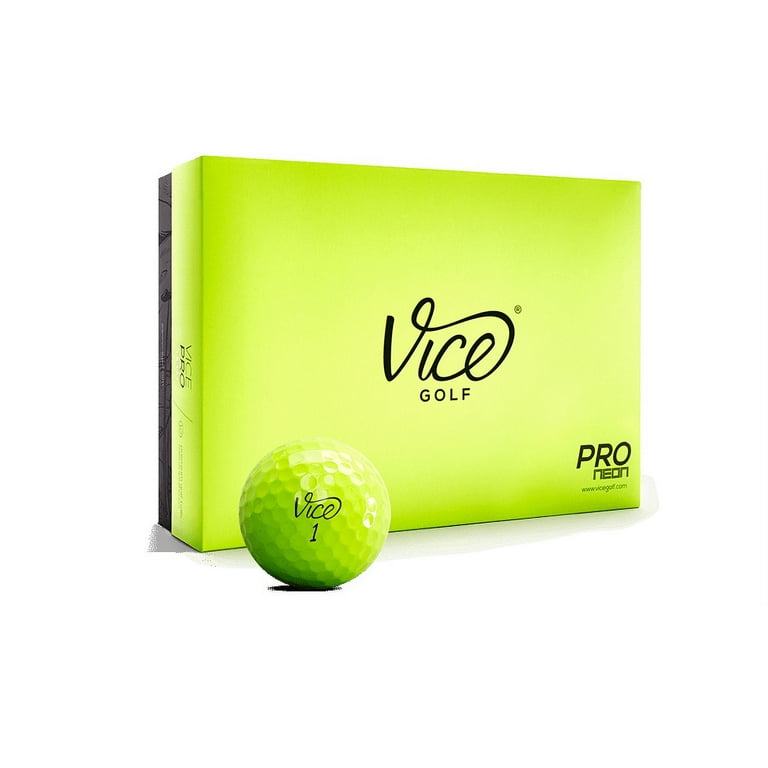 Vice Golf Pro Golf Balls, Neon Lime, 12 Pack - Walmart.com