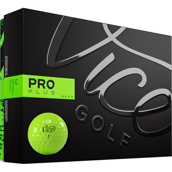 Vice Golf Pro Plus Golf Balls, 12 Pack, Lime