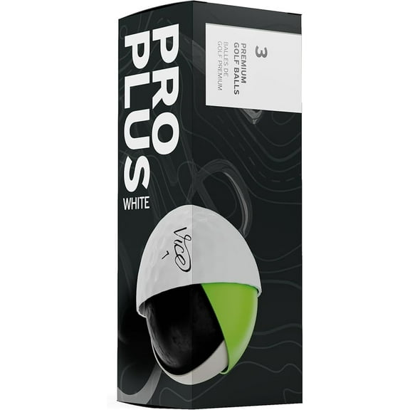 Vice Golf Pro Plus Golf Balls (White, 3pk) 1 Sleeve 2025 NEW