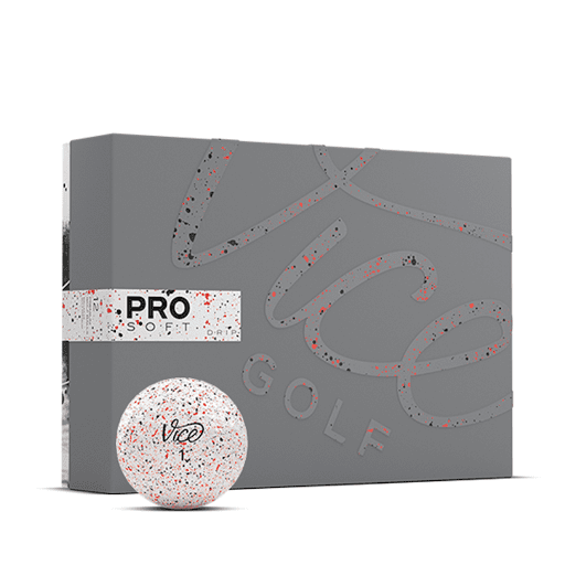 Vice Golf Pro Soft Drip Golf Balls, Red, 12 pack