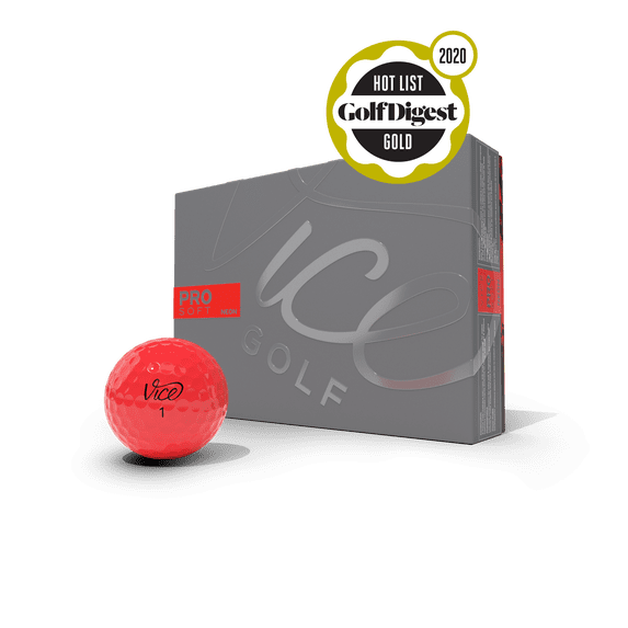 Vice Golf Pro Soft Golf Balls, Red, 12pk