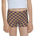 Easygdp Mardi Gras Plaid Girls Hipster Cotton Underwear Little Girls