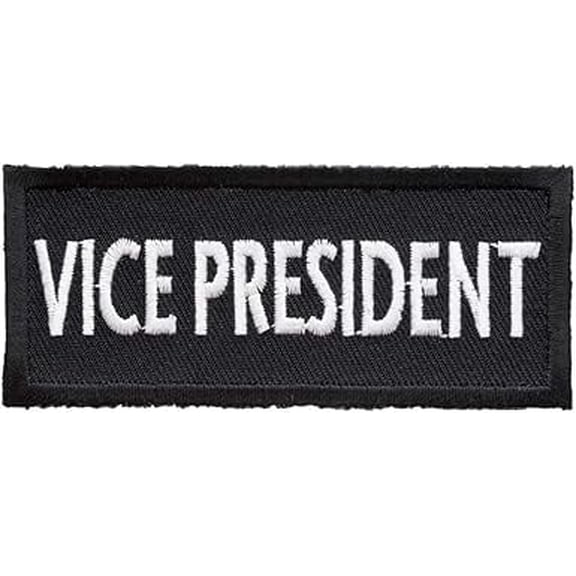 Vice President Black & White Patch, Biker Club Patches