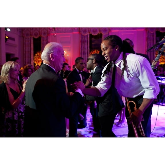 Vice President Joe Biden Greets Lance Powlis History (36 x 24)