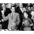 thumbnail image 1 of Vice President Nixon Officially Opens The 1959 Baseball Season. Beside Him Is Young David Eisenhower History, 1 of 2